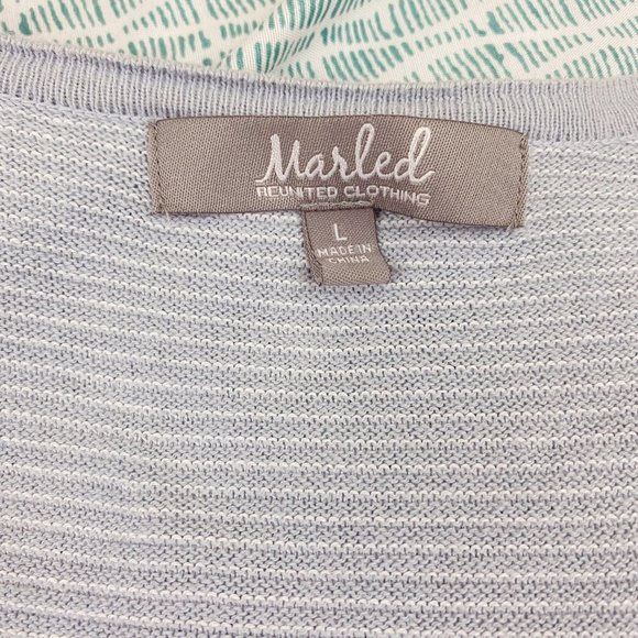 Marled Ribbed Open Front Cardigan - Picture 3 of 4